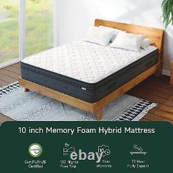 10'' 10.6'' Memory Foam Mattress Pocket Sprung Double Deep Hybrid Mattress NEW