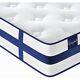 10.2 Blue Velvet Pocket Sprung Mattress With Memory Foam, Enhanced Edge Support