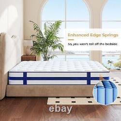 10.2 Blue Velvet Pocket Sprung Mattress with Memory Foam, Enhanced Edge Support