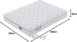 10.2 Inch King Size Mattress 9-Zone Pocket Sprung Mattress with Memory Foam a