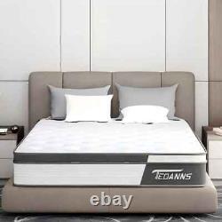 10'' 4FT Luxury Medium Firm Memory Foam Bed Pocket Sprung Mattress Orthopaedic