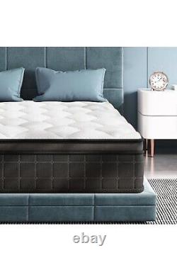 10.6 inch, Memory Foam Pocket Sprung Mattress 3FT, Firm Hybrid Mattress Single