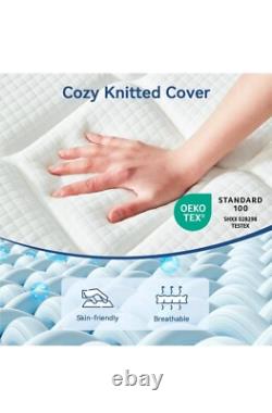 10.6 inch, Memory Foam Pocket Sprung Mattress 3FT, Firm Hybrid Mattress Single