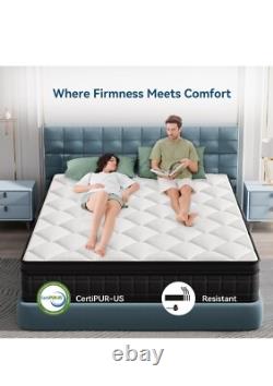 10.6 inch, Memory Foam Pocket Sprung Mattress 3FT, Firm Hybrid Mattress Single