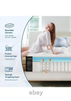10.6 inch, Memory Foam Pocket Sprung Mattress 3FT, Firm Hybrid Mattress Single