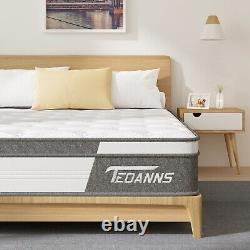 10 Double Memory Foam Mattress Medium Firm Rolled Up 5 Zone Pocket Spring Bed