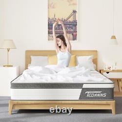 10 Double Memory Foam Mattress Medium Firm Rolled Up 5 Zone Pocket Spring Bed