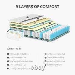 10 Hybrid Mattress with Breathable Memory Foam and Individually Pocket Spring
