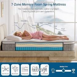 10 Inch 7-Zone Orthopaedic Double Mattress, 4FT6 Gel Memory Foam & Pocket