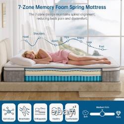 10 Inch 7 Zone Orthopaedic King Mattress 5FT Gel Memory Foam & Pocket Sprung
