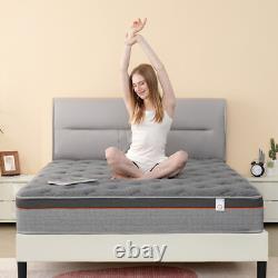 10 Inch Deep Double Bed Mattress with 9-Zone Pocket Springs & Memory Foam Topper