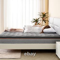 10 Inch Deep Double Bed Mattress with 9-Zone Pocket Springs & Memory Foam Topper