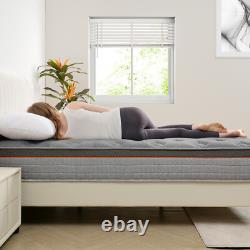10 Inch Deep Double Bed Mattress with 9-Zone Pocket Springs & Memory Foam Topper