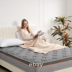 10 Inch Deep Double Bed Mattress with 9-Zone Pocket Springs & Memory Foam Topper