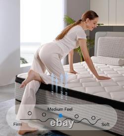 10 Inch Gel Memory Foam 7 Zone Orthopedic Double Mattress Pocket Sprungs Hybrid