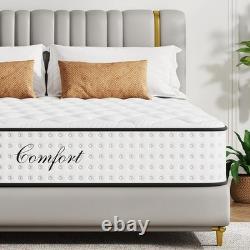 10 Inch King Mattress with Memory Foam, 7 Zone Pocket Sprungs