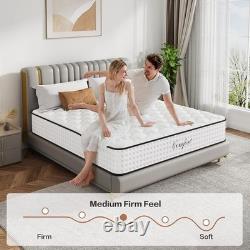 10 Inch King Mattress with Memory Foam, 7 Zone Pocket Sprungs
