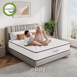 10 Inch King Mattress with Memory Foam, 7 Zone Pocket Sprungs