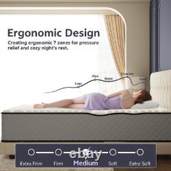10 Inch King Size Mattress 5FT Gel Memory Foam & Pocket Sprung
