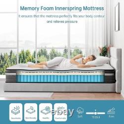 10 Inch King Size Mattress 5FT Gel Memory Foam & Pocket Sprung 150x200x25 cm Ima