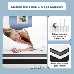 10 Inch King Size Mattress 5FT Gel Memory Foam & Pocket Sprung 150x200x25 cm Ima