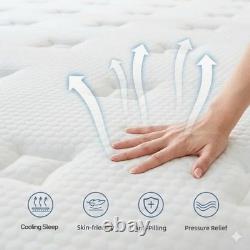 10 Inch King Size Mattress 5FT Gel Memory Foam & Pocket Sprung 150x200x25 cm Ima