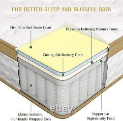 10 Memory Foam 5FT King Luxury Mattress Pocket Sprung Medium Firm Mattress