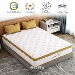 10 Single 3FT Gel Memory Foam Mattress Breathable Pocket Sprung Medium Firm