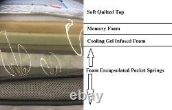 10 Thick Pocket Sprung Gel infused memory foam Mattress MAJESTIC