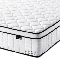 10 inch Double Mattress 4FT6 Memory Foam Pocket Sprung Orthopedic 135x190x25cm