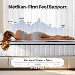 10 inch Double Mattress 4FT6 Memory Foam Pocket Sprung Orthopedic 135x190x25cm