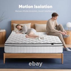 10 inch Double Mattress 4FT6 Memory Foam Pocket Sprung Orthopedic 135x190x25cm