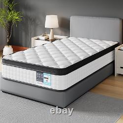 11 Memory Foam Pocket Sprung Mattress Medium Firm 90x190cm Breathable Knit Whit