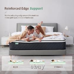 12 Hybrid Memory Foam Mattress, Cool Gel & Pocket Springs, Medium Firm 4FT6