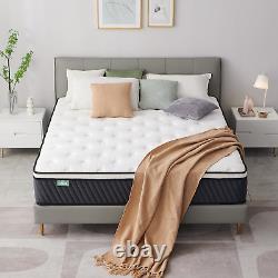 12 Hybrid Memory Foam Mattress, Cool Gel & Pocket Springs, Medium Firm 4FT6