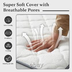 12 Hybrid Memory Foam Pocket Sprung Mattress Soft-Medium 4FT 4FT6 5FT 6FT
