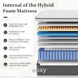 12 Hybrid Memory Foam Pocket Sprung Mattress Soft-Medium 4FT 4FT6 5FT 6FT
