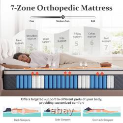 12 Hybrid Memory Foam Pocket Sprung Mattress Soft-Medium 4FT 4FT6 5FT 6FT