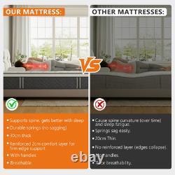 12 Hybrid Memory Foam Pocket Sprung Mattress Soft-Medium 4FT 4FT6 5FT 6FT