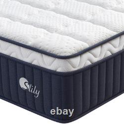12 Inch Hybrid Euro Top Mattress 7 Zone Pocket Sprung Memory Foam Medium Firm UK