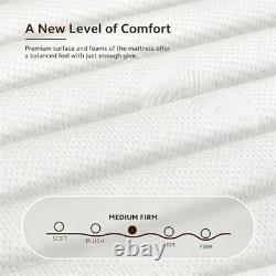 12 Inch King Size Mattress 7-Zone Memory Foam with Pocket Sprung for Body Suppor