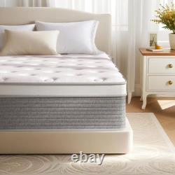 12 Queen Hybrid Mattress Memory Foam Pocket Spring Medium Firm Bed in a Box