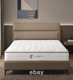 20cm Thick Memory Foam Hybrid Mattress & Pocket Sprung Mattress, Medium Firm Matt