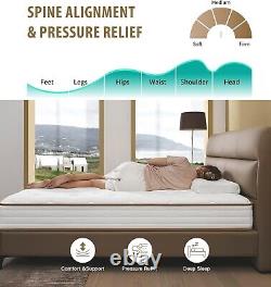 20cm Thick Memory Foam Hybrid Mattress & Pocket Sprung Mattress, Medium Firm Matt