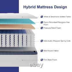 22CM-Twirest Hybrid Double Mattress Memory Foam & Pocket Springs, Breathable