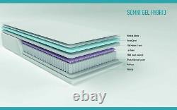 2500 Hybrid Gel Somni New Season Pocket Sprung Gel Memory Foam Mattress 3ft
