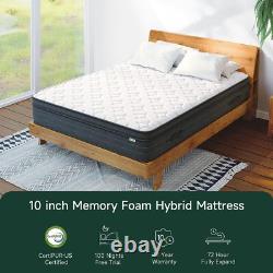 25/27cm Mattress Pocket Sprung Medium Firm Mattress Memory Foam Hybrid Mattress