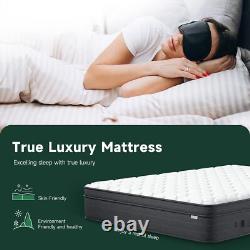 25cm/27cm Luxury Memory Foam Mattress With 7-zone Pocket Sprung 3ft 4ft6 5ft 6ft