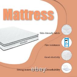 25cm Quilted Memory Foam Individual Pocket Sprung Mattress Hybrid Single Double
