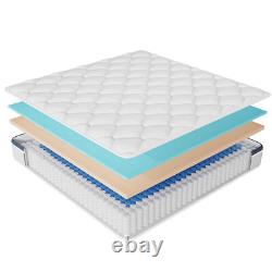 25cm-luxury Memory Foam Mattress With 7-zone Pocket Sprung 3ft 4ft6 5ft Size